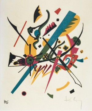 Oil Abstract Painting - Kleine Welten I 1922 by Kandinsky