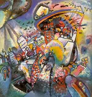 Oil abstract Painting - Moscow I 1916 by Kandinsky