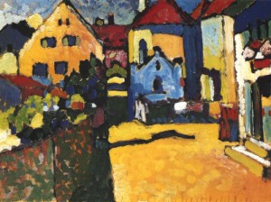 Oil abstract Painting - Murnau Grungasse 1909 by Kandinsky
