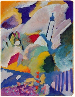 Oil abstract Painting - Murnau with Church I  1910 by Kandinsky