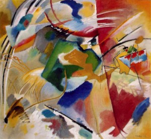 Oil painting Painting - Painting with Green Center  1913 by Kandinsky