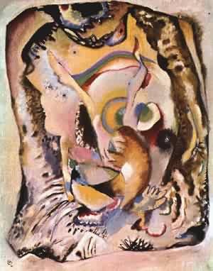 Oil light Painting - Pinting on a Light Ground 1916 by Kandinsky