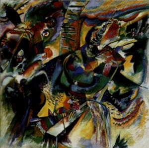 Oil abstract Painting - Ravine Improvisation    1914 by Kandinsky