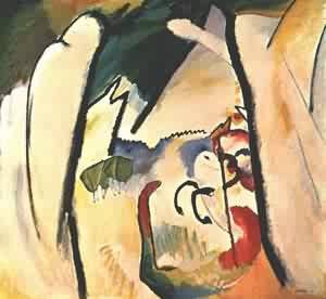 Oil abstract Painting - Saint George 1911 by Kandinsky