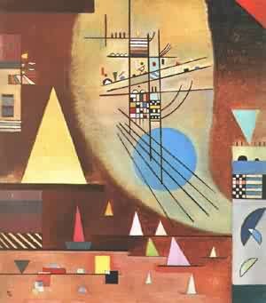 Oil abstract Painting - Silent 1937 by Kandinsky