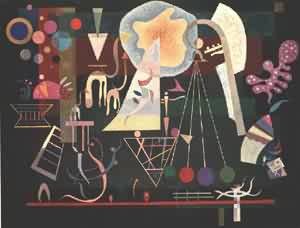 Oil abstract Painting - Tensions Relaxed 1937 by Kandinsky