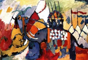 Oil abstract Painting - The Elephant 1908 by Kandinsky
