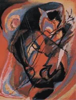 Oil abstract Painting - Untitled Improvisation III 1914 by Kandinsky