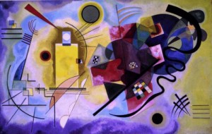 Oil abstract Painting - Yellow, Red, Blue    1925 by Kandinsky