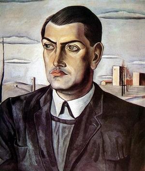 Oil portrait Painting - Portrait of Luis Bunuel,1924 by Dali Salvador