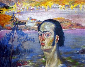 Oil Portrait Painting - Self Portrait with the Neck of Raphael,1920-1921 by Dali Salvador