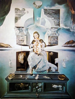 Oil madonna Painting - The Madonna of Port Lligat,1950 by Dali Salvador