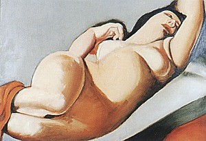 Oil lempicka, tamara de Painting - La Belle Rafaela III1979~80 by Lempicka, Tamara de