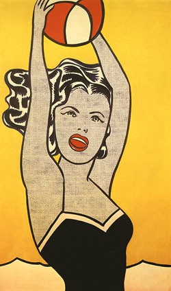  Photograph - Girl with Bal by Lichtenstein,Roy
