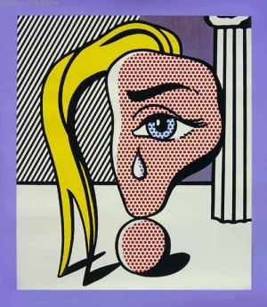 Oil Painting - Girl with tear by Lichtenstein,Roy