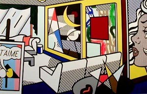  Photograph - Interior with t'aime by Lichtenstein,Roy