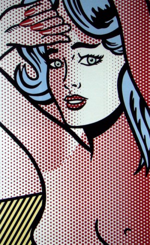 Oil Nude Painting - Nude with Blue Hair 1994 by Lichtenstein,Roy