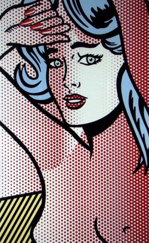 Oil nude Painting - Nude with Blue Hair 1994 by Lichtenstein,Roy