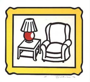 Oil red Painting - Red Lamp by Lichtenstein,Roy