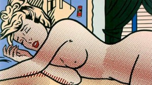 Oil nude Painting - Sleeping Nude Girl by Lichtenstein,Roy