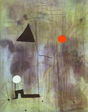 Oil abstract Painting - Birth of the World 1925 by Miro Joan