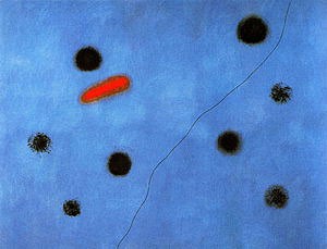 Oil blue Painting - Blue I, 4-3-1961 by Miro Joan