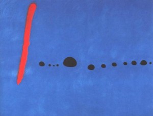 Oil Painting - Blue II, 4-3-1961 by Miro Joan