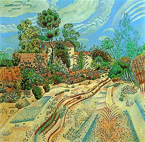 Oil Painting - Cart Tracks, 1918 by Miro Joan