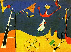 Oil abstract Painting - Circus, 1934 by Miro Joan
