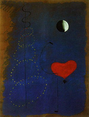 Oil abstract Painting - Dancers, 1925 by Miro Joan