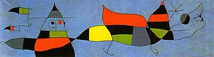 Oil abstract Painting - For David Fernandez Miro, 29-12-1964 by Miro Joan