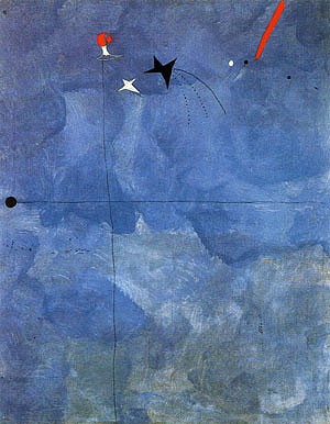 Oil abstract Painting - Head of a Catalan Peasant, 1925 by Miro Joan