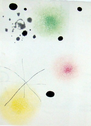 Oil abstract Painting - Heraclitus of Ephesus,Sans le Soleil,Malgre Les autres Astres,II ferait Nuit by Miro Joan