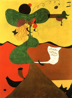 Oil abstract Painting - Joan Miro Portrait of Mrs Mills 1929 by Miro Joan