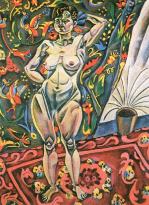 Oil Nude Painting - Joan Miro Standing Nude 1921 by Miro Joan