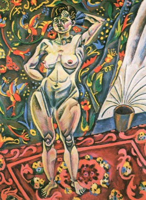 Oil abstract Painting - Joan Miro Standing Nude 1921 by Miro Joan