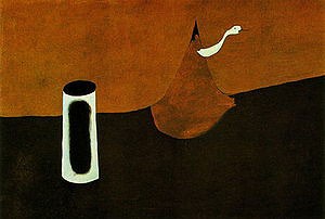 Oil landscape Painting - Landscape with Snake, 1927 by Miro Joan