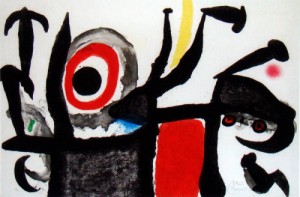 Oil abstract Painting - Manoletina 1969 by Miro Joan