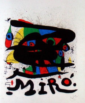 Oil abstract Painting - Miro Sculptures 1971 by Miro Joan