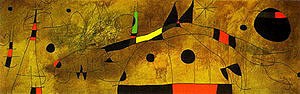 Oil abstract Painting - Mural Painting, 1961 by Miro Joan