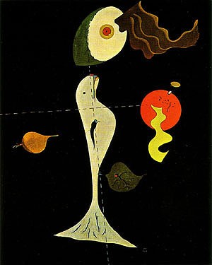 Oil abstract Painting - Nude, 1926 by Miro Joan