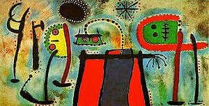 Oil Abstract Painting - Painting, 1953 by Miro Joan