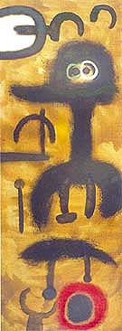 Oil abstract Painting - Peinture 1953 by Miro Joan