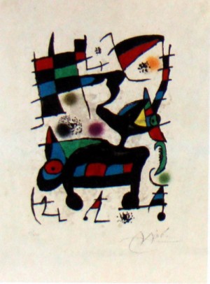 Oil miro joan Painting - Plate one,from Oda a Joan Miro by Miro Joan