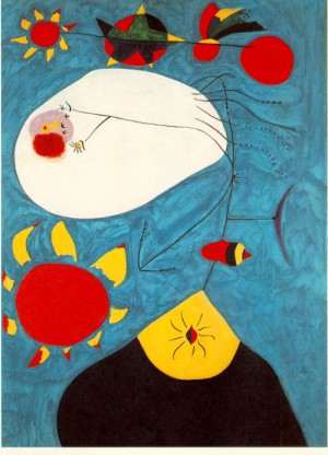Oil abstract Painting - Portrait IV (Retrat IV)  1938 by Miro Joan