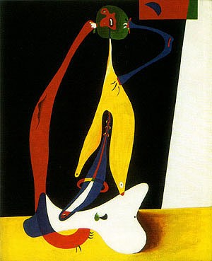 Oil abstract Painting - Seated Woman, 1932 by Miro Joan