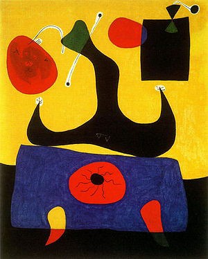 Oil abstract Painting - Seated Woman I, 1938 by Miro Joan