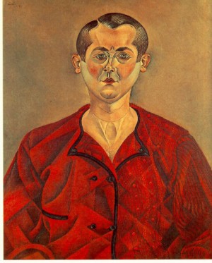 Oil abstract Painting - Self-Portrait (Autoretrat)  1919 by Miro Joan