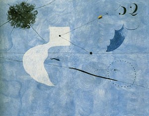 Oil abstract Painting - Siesta 1925 by Miro Joan