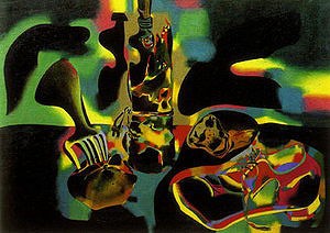 Oil Painting - Still-Life with Old Shoe, 1937 by Miro Joan